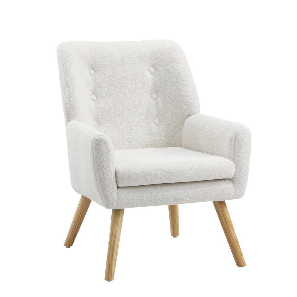 Armchair Linen Fabric Beige