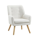 Armchair Linen Fabric Beige