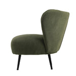 Lounge Chair with Lumbar Pillow Wingback Boucle/Velvet