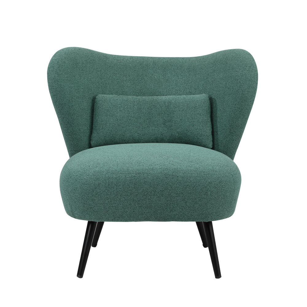 2x Rocking Armchair Nursing Sherpa Chairs with Cushions Grey/Green Set