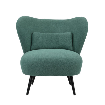 2x Rocking Armchair Nursing Sherpa Chairs with Cushions Grey/Green Set
