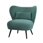 2x Rocking Armchair Nursing Sherpa Chairs with Cushions Grey/Green Set