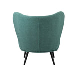 2x Rocking Armchair Nursing Sherpa Chairs with Cushions Grey/Green Set