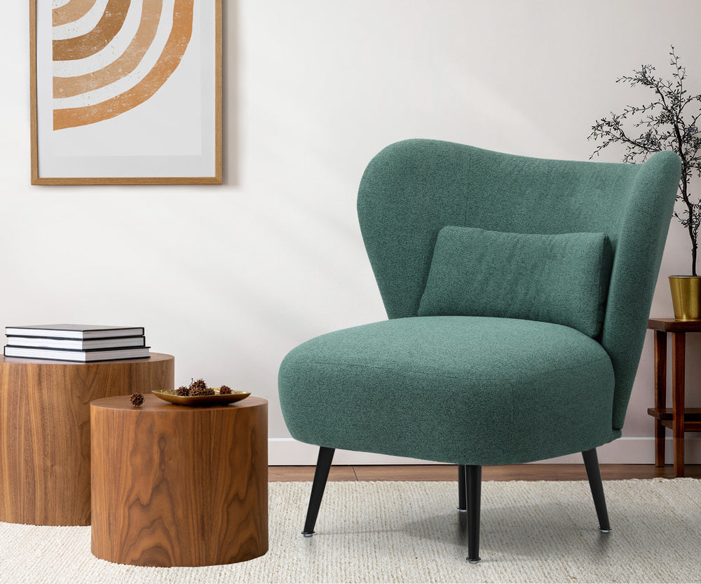 2x Rocking Armchair Nursing Sherpa Chairs with Cushions Grey/Green Set