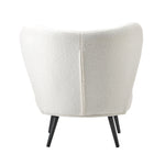 Lounge Chair with Lumbar Pillow Wingback Boucle/Velvet