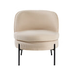 Boucle Armchair Wide Padded Seat Beige | HomeAndLiving