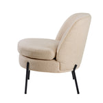 Boucle Armchair Wide Padded Seat Beige | HomeAndLiving
