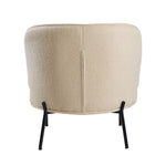 Boucle Armchair Wide Padded Seat Beige | HomeAndLiving