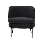 Boucle Armchair Wide Padded Charcoal | HomeAndLiving
