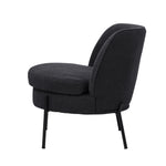 Boucle Armchair Wide Padded Charcoal | HomeAndLiving
