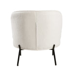 Boucle Armchair Wide Padded Seat White | HomeAndLiving