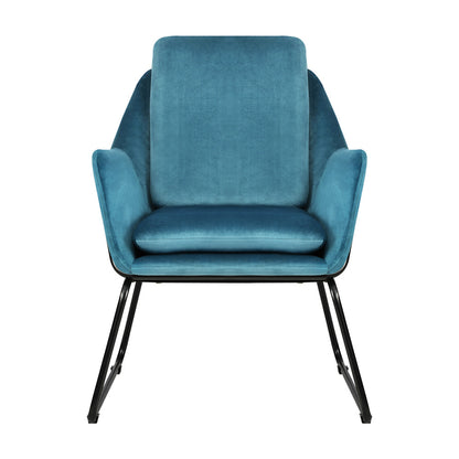 Armchair Velvet Accent Chairs Tub Chair Sofa Lounge Upholstered Blue