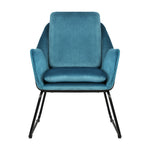 Armchair Velvet Accent Chairs Tub Chair Sofa Lounge Upholstered Blue