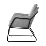 Armchair Velvet Accent Chairs Tub Chair Sofa Lounge Upholstered Grey