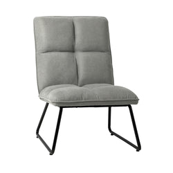 Armchair Lounge Chair Accent Chairs Linen Fabric Upholstered Light Grey