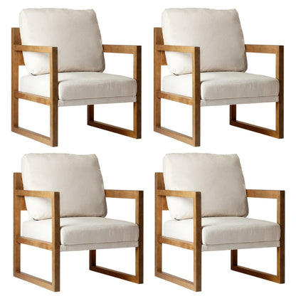 4x Armchair Lounge Sofa Chair Fabric Tub Couches