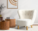 Armchair Lounge Accent Chair Armchairs Couches Sofa Bedroom Wood White