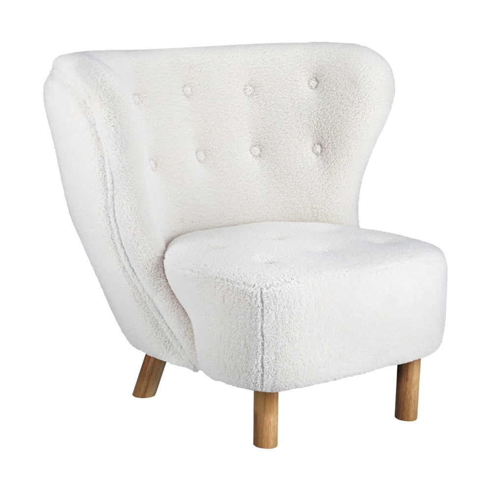 4x Armchair Highback Lounge Couches Sofa Sherpa White