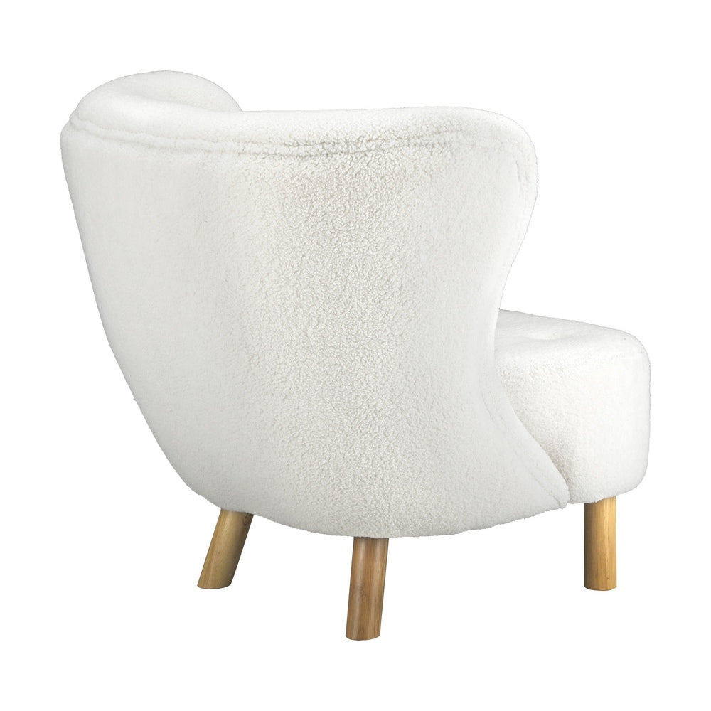 4x Armchair Highback Lounge Couches Sofa Sherpa White