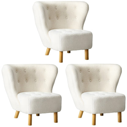 3x Armchair Highback Lounge Couches Sofa Sherpa White