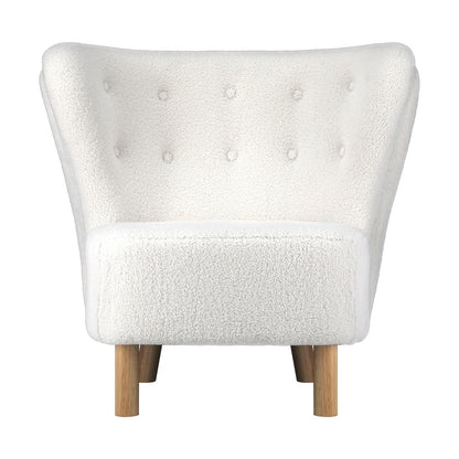 4x Armchair Highback Lounge Couches Sofa Sherpa White