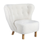 Armchair Highback Lounge Couches Sofa Sherpa White