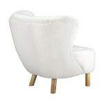 Armchair Highback Lounge Couches Sofa Sherpa White