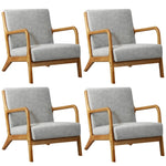 Armchair Lounge Chair Couches Sofa Wood Light Grey