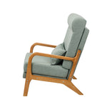 2x Linen Fabric Armchair Lounge Chair With Lumbar Pillow Green/Beige Upholstered Seating