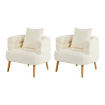 White Tub Armchair Set of 2 Sherpa | HomeAndLiving