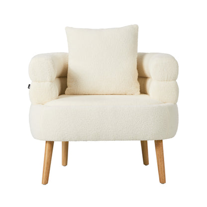 White Tub Armchair Set of 2 Sherpa | HomeAndLiving - 7