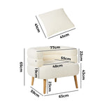 White Tub Armchair Set of 2 Sherpa | HomeAndLiving