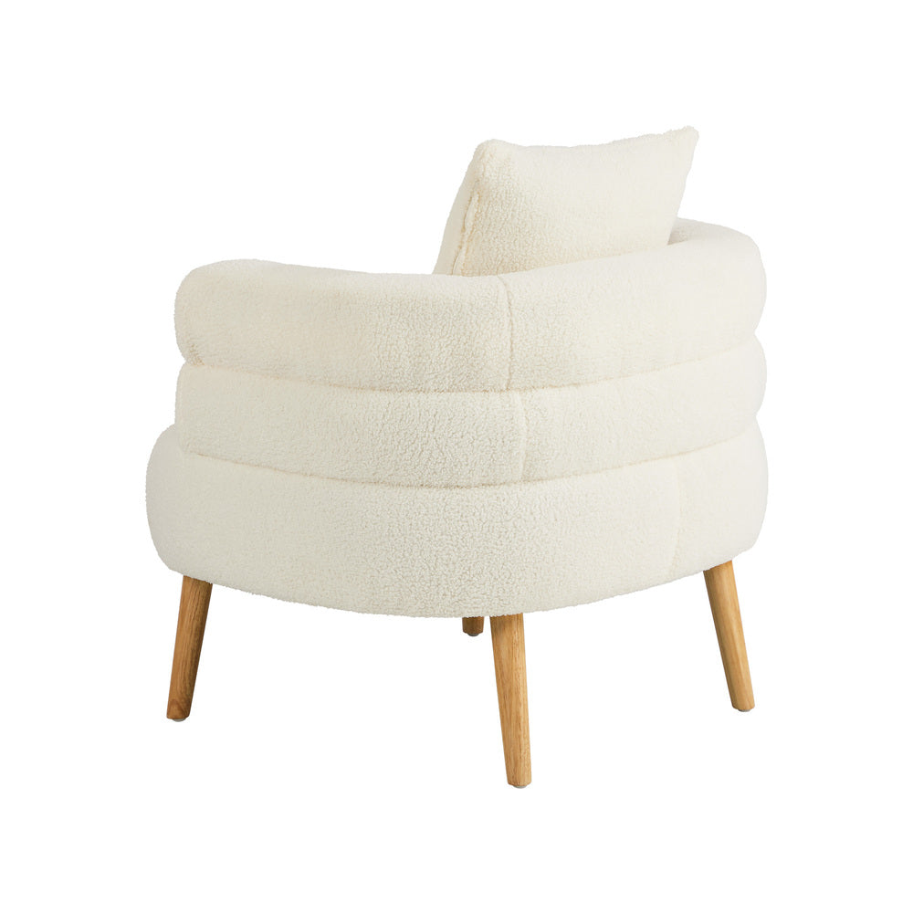 White Tub Armchair Set of 2 Sherpa | HomeAndLiving - 3