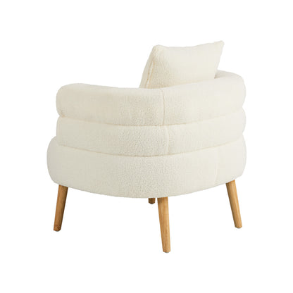 White Tub Armchair Set of 2 Sherpa | HomeAndLiving - 3