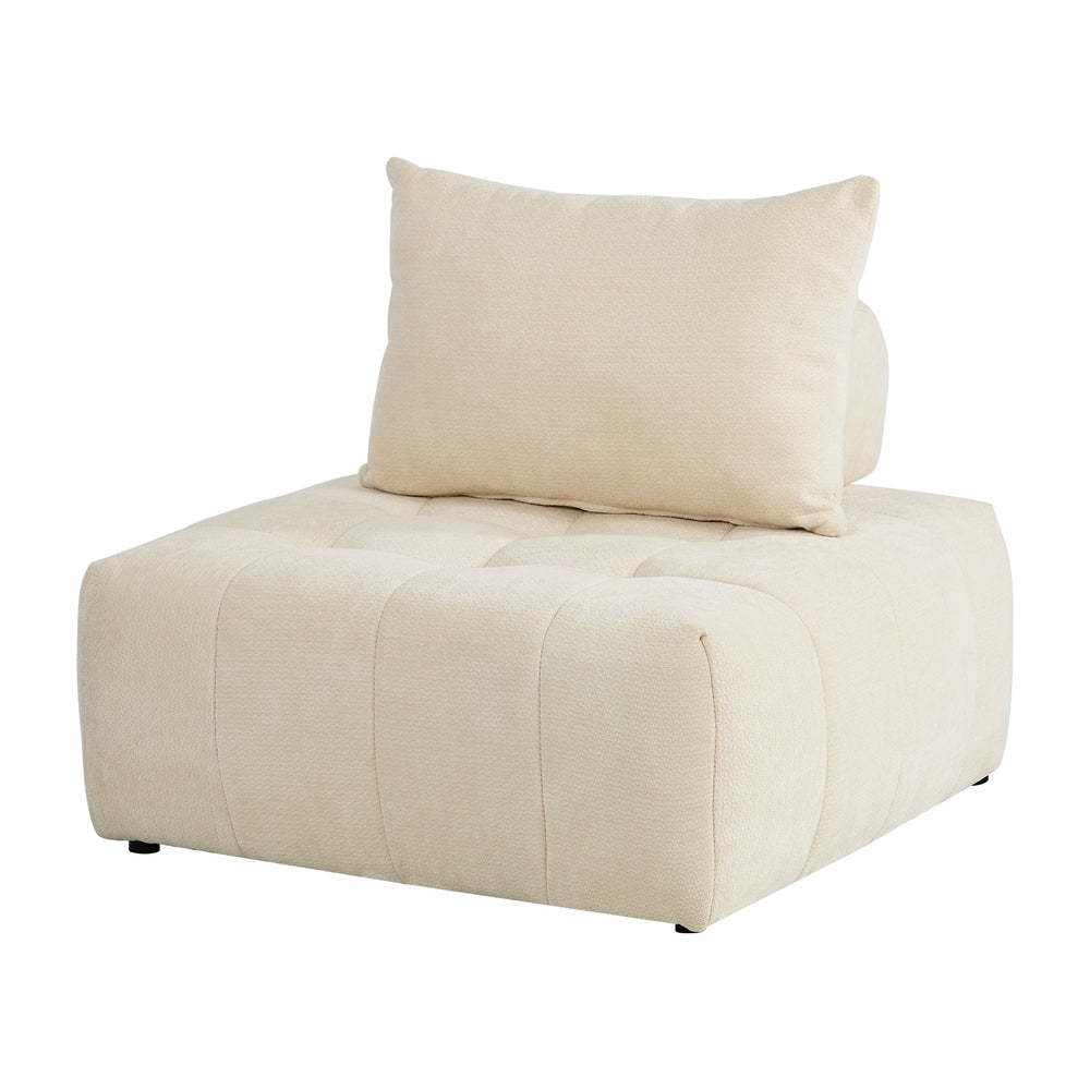 Chenille Floor Sofa Modular Lounge Beige | HomeAndLiving - 2