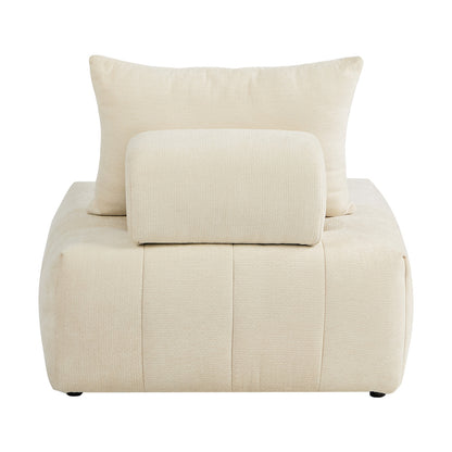 Chenille Floor Sofa Modular Lounge Beige | HomeAndLiving - 8