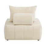Chenille Floor Sofa Modular Lounge Beige | HomeAndLiving