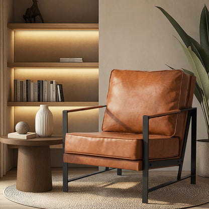 Lounge Armchair Sofa Chair Leather Accent Chair