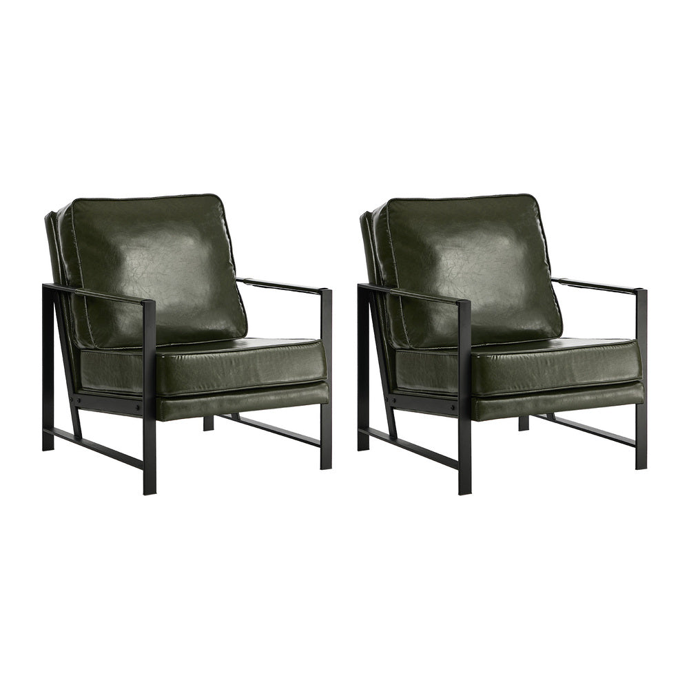 Green Lounge Armchair Sofa 65x71x80cm