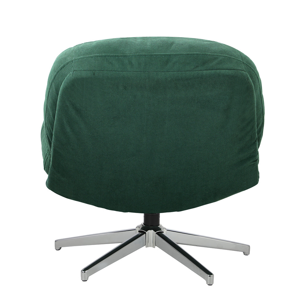 Armchair Swivel Lounge Chair Padded Polyester Green