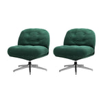 Swivel Accent Armchairs Green Set of 2 | HomeAndLiving