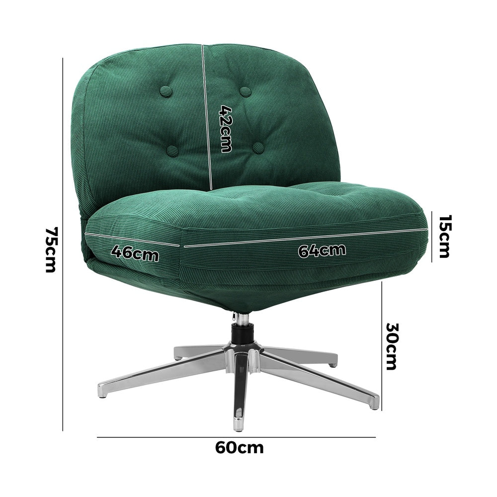 Swivel Accent Armchairs Green Set of 2 | HomeAndLiving