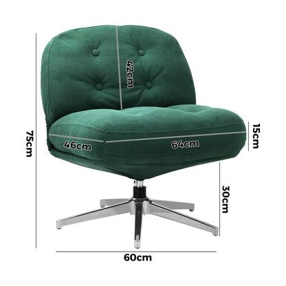 Swivel Accent Armchairs Green Set of 2 | HomeAndLiving