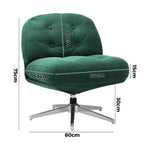 Swivel Accent Armchairs Green Set of 2 | HomeAndLiving