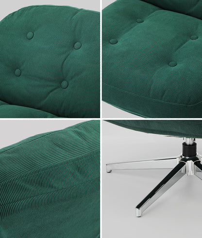 Swivel Accent Armchairs Green Set of 2 | HomeAndLiving