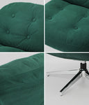 Swivel Accent Armchairs Green Set of 2 | HomeAndLiving