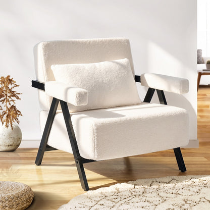 Sherpa Accent Armchair Black 41x52.5cm