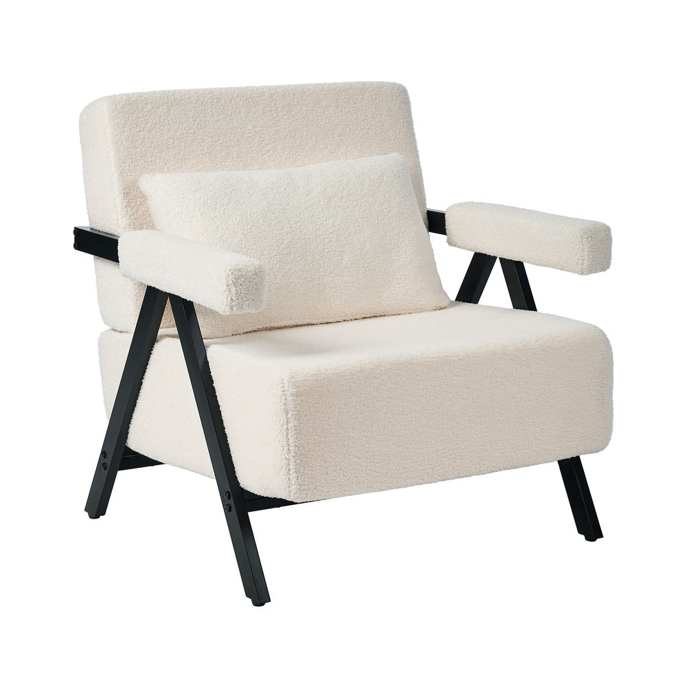 Sherpa Accent Armchair Black 41x52.5cm