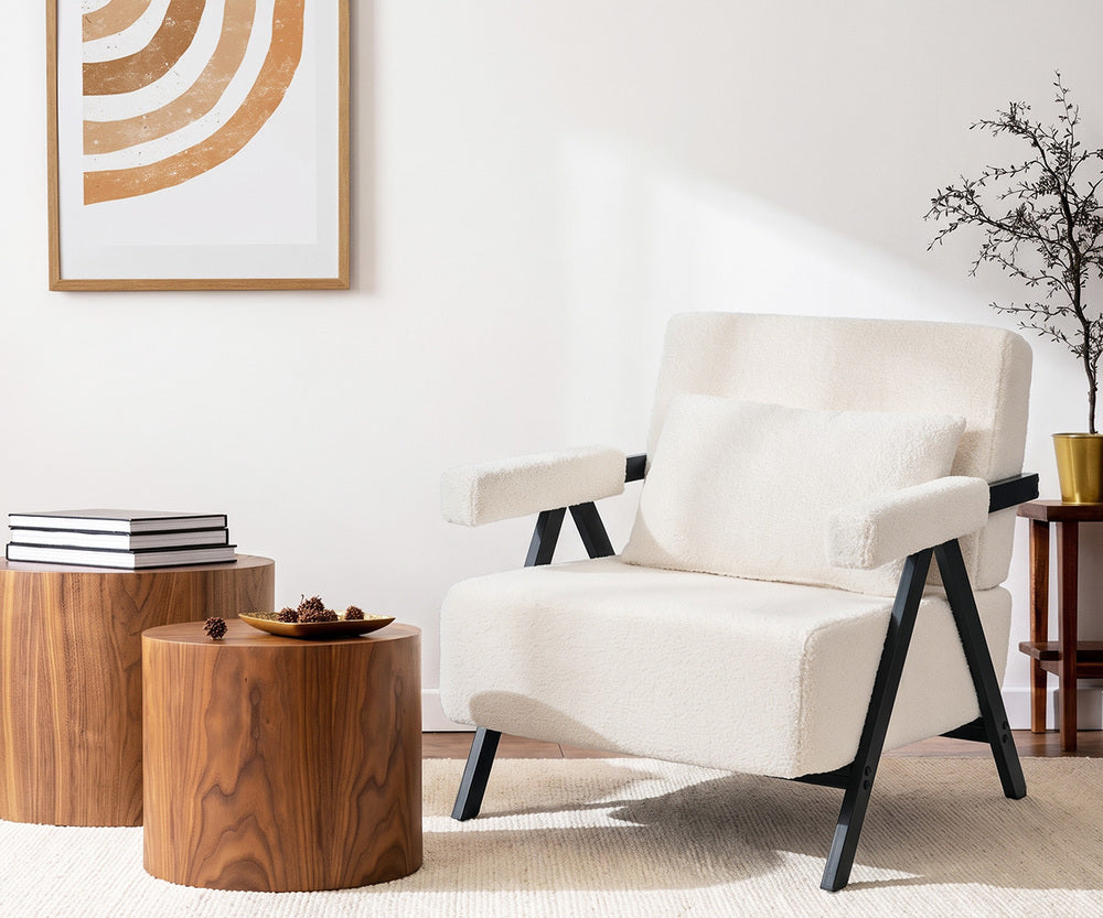 Sherpa Accent Armchair Black 41x52.5cm