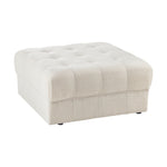 1 Seater Boucle Modular Ottoman Lounge Chair Armless White